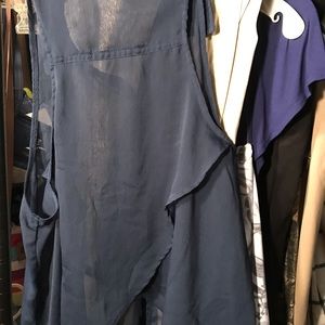 3 for $20 Sleeveless dark blue Sheer top cute back